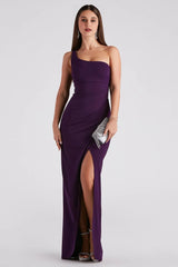 Iris One-Shoulder Crepe Dress