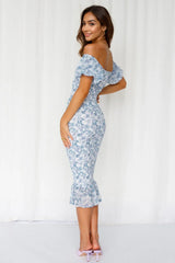 Blessings Midi Dress Blue