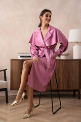 Azalea Satin Trench Coat