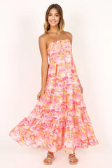 Arianna Strapless Dress - Pink Scenic