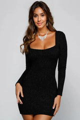 All That Shines Glitter Mini Dress