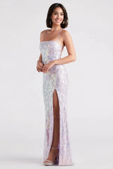 Sequin Laceup Mermaid Formal Dress