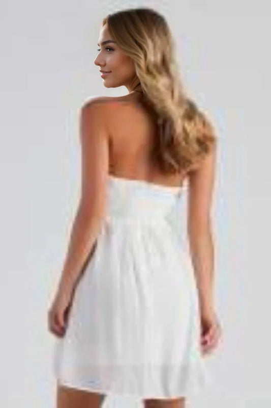 Feel The Sun Halter Sweetheart Skater Dress