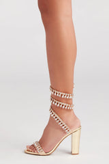 Ultimate Glamour Gemstone Spiral Block Heels