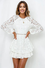 Knew You Were Trouble Dress White