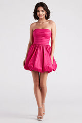 Susie Strapless Skater Bubble Hem Dress