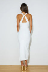 Sing Song Midi Dress White