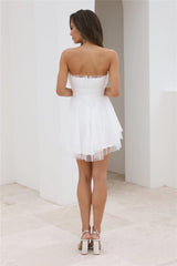 Hollywood Lights Tulle Mini Dress White