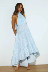 Take The Entrance Maxi Dress Blue