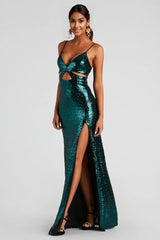 Formal Sequin A-Line Dress