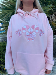 Light Pink Candy Cane Wonderland Hoodie