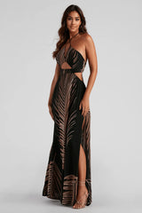 Island Hopping Tropical Maxi Dress