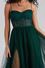 Hailey Formal Lace Bustier Dress