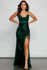 Sienna High-Slit Ruched Formal Dress