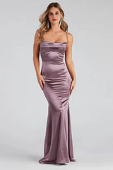 Nahla Formal Satin Mermaid Dress