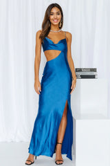 Oceanic Eyes Maxi Dress Royal Blue