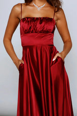 Jenny A-Line Satin Formal Dress