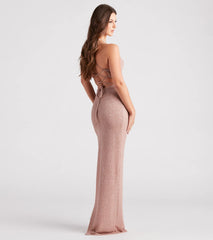 Gloria Formal Glitter Long Dress