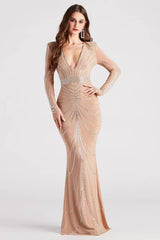 Jennie Formal Rhinestone Long Dress