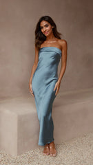 Gisele Maxi Dress - Steel Blue