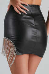 Feeling Fine Rhinestone Mini Skirt