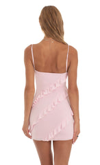 Ruffle Mini Dress in Pink