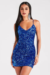 Kathy Iridescent Sequin Mini Dress