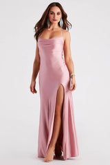 Quincy A-Line High Slit Formal Dress