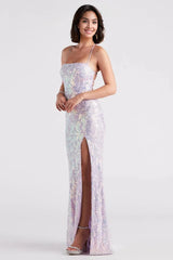 Edlyn Sequin Laceup Mermaid Formal Dress