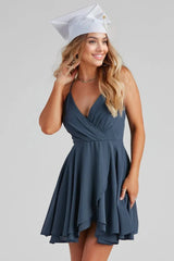 Flutter Away Layered Skater Dress