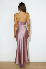 Loves Luxe Satin Maxi Dress Mauve