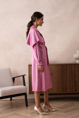 Azalea Satin Trench Coat