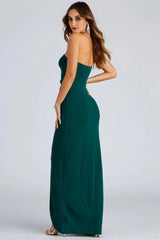 Iris One-Shoulder Crepe Dress