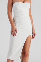 Zadie Formal High-Slit Midi Dress