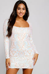 Formal Sequin Scroll Bodycon