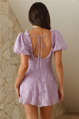 Style Mission Mesh Mini Dress Lilac