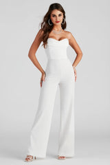 New Fling Crepe Strapless Jumpsuit