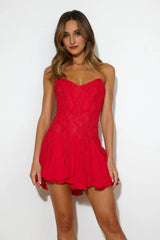 Romantic Mood Mini Dress Red