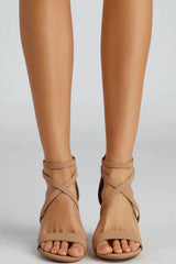 Classy Steps Nubuck Criss-Cross Heels