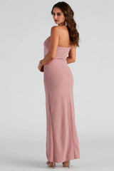 Iris One-Shoulder Crepe Dress