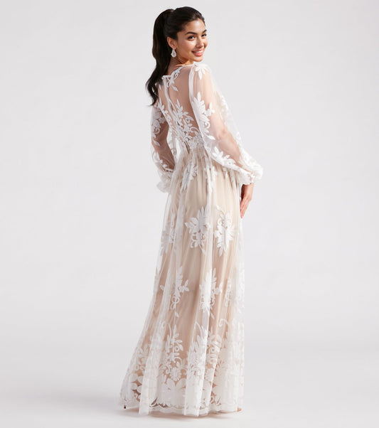 Evelyn Formal Plunge A-Line Dress