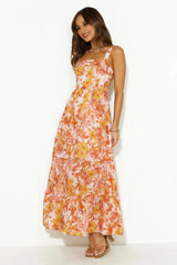 Heated Sun Maxi Dress Orange