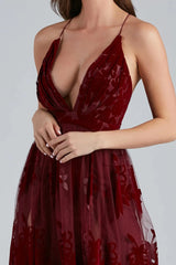 Formal Flocked Velvet Dress