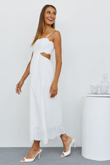 Sunny Times Midi Dress White