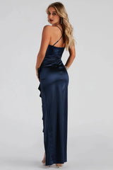 Jane Formal High Slit Satin Dress