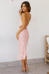 Rule Your World Midi Dress Pink