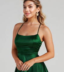 A Moment In Satin Skater Dress