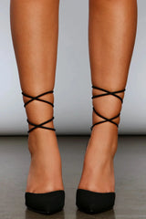 Bring It Lace-Up Nubuck Block Heels