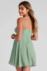 Flutter Away Layered Skater Dress