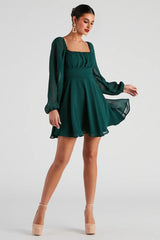 Playful Spirit Chiffon Skater Dress